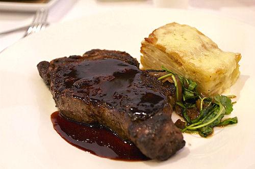 New York Strip Steak Marinated in Bourbon