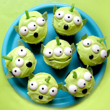 Toy Story Green Alien Cupcakes