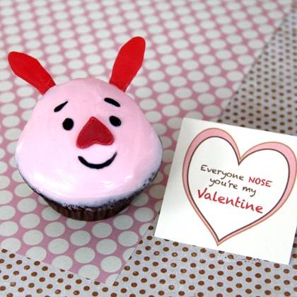 Piglets Valentine Cupcakes