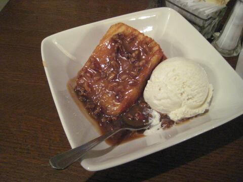 Griddled Pound Cake with Pecan Caramel Sauce