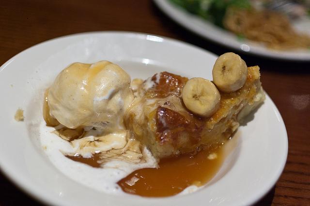 Bread Pudding With Banana Foster Sauce