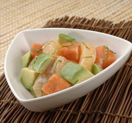 Papaya, Avacado and Grapefruit Salad