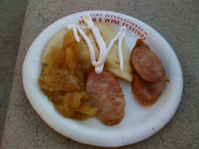 Pierogi and Grilled Kielbasa