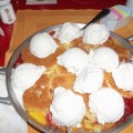 Peach And Strawberry Cobbler