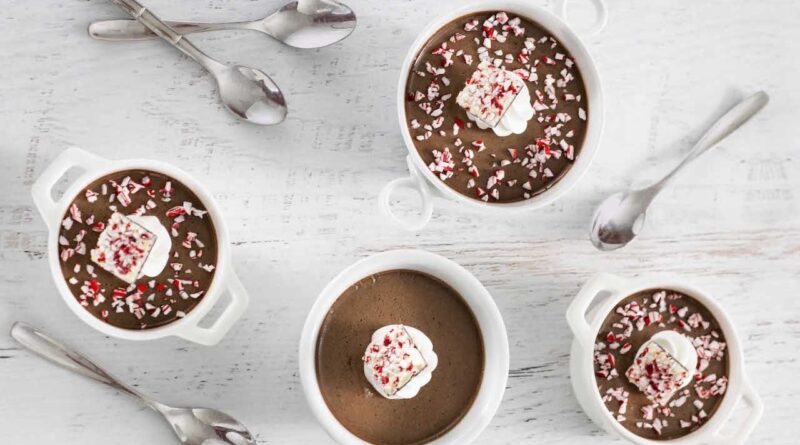 candy cane pots de creme